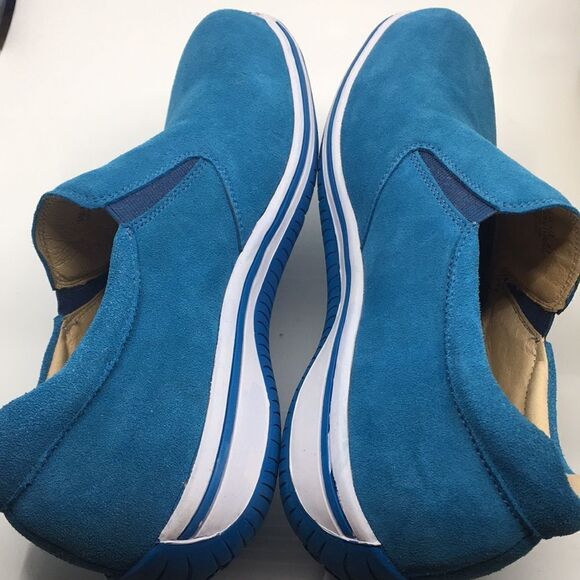 NIB Alegria Aaron Blue Suede Slip On Shoes - Size 43 EU 9.5 US (W US 13) - Picture 14 of 16